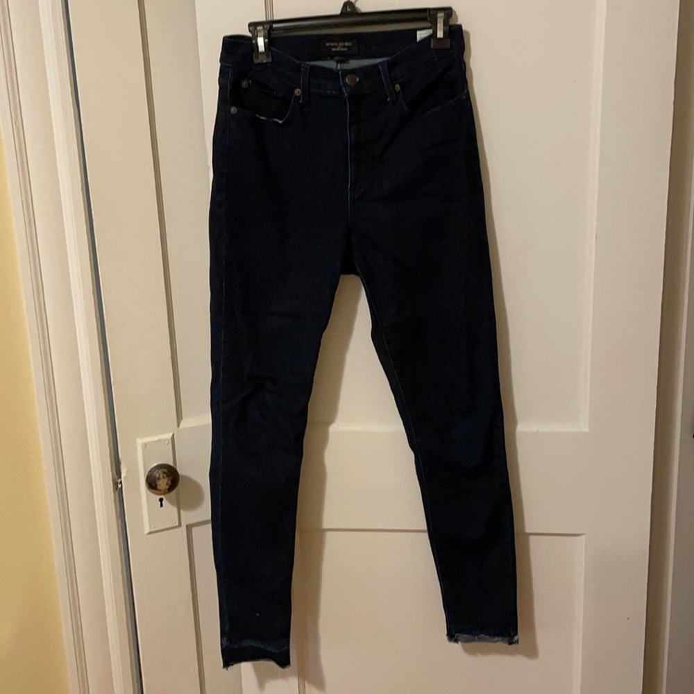 Dark blue high rise skinny jeans